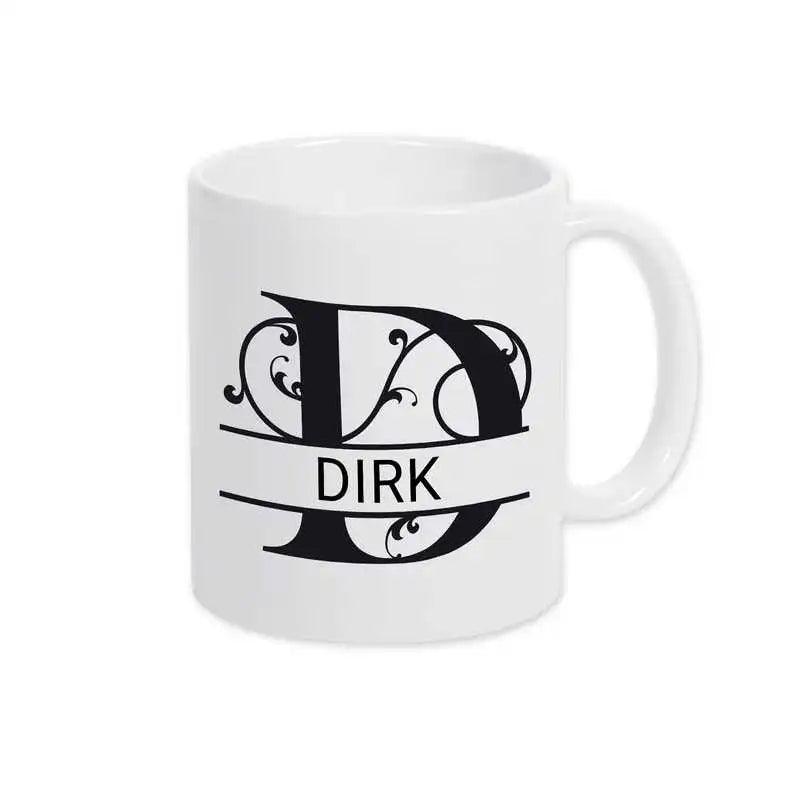Keramik Tasse mit Namen | Motiv 1 | Dirk - Druckerino