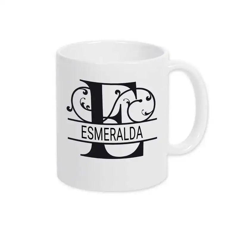 Keramik Tasse mit Namen | Motiv 1 | Esmeralda - Druckerino