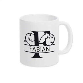 Keramik Tasse mit Namen | Motiv 1 | Fabian - Druckerino