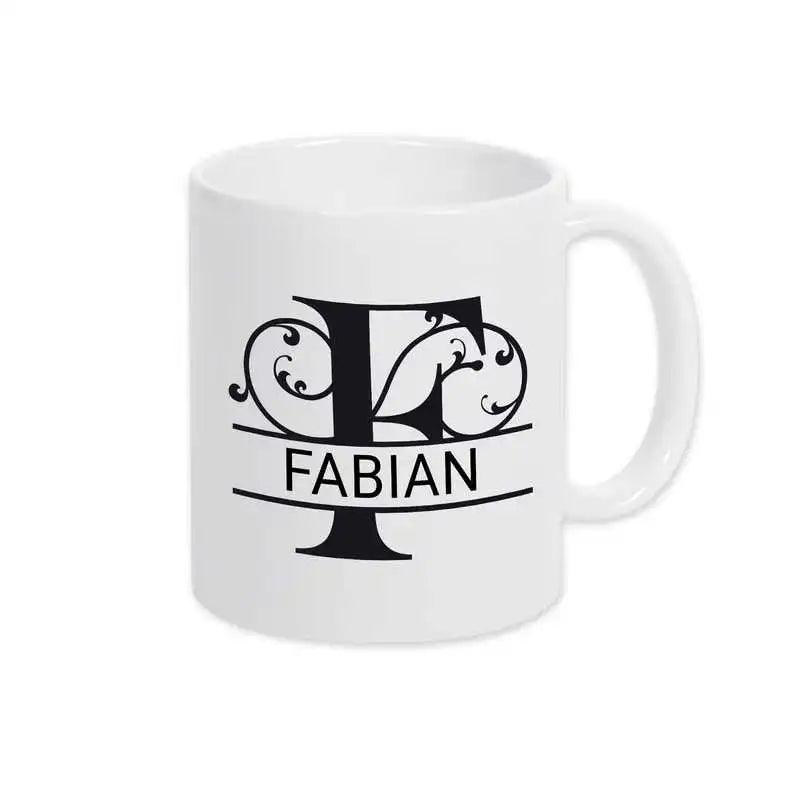 Keramik Tasse mit Namen | Motiv 1 | Fabian - Druckerino