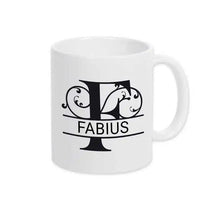 Keramik Tasse mit Namen | Motiv 1 | Fabius - Druckerino