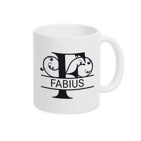Keramik Tasse mit Namen | Motiv 1 | Fabius - Druckerino