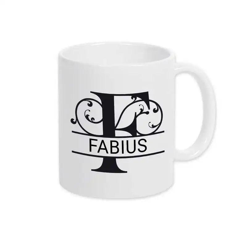 Keramik Tasse mit Namen | Motiv 1 | Fabius - Druckerino