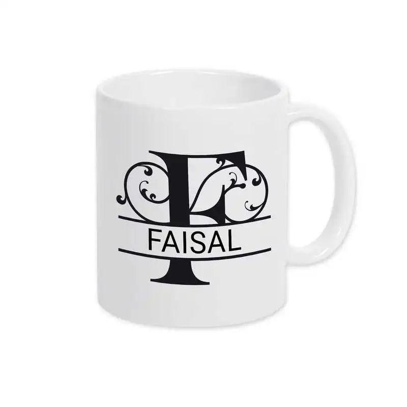 Keramik Tasse mit Namen | Motiv 1 | Faisal - Druckerino