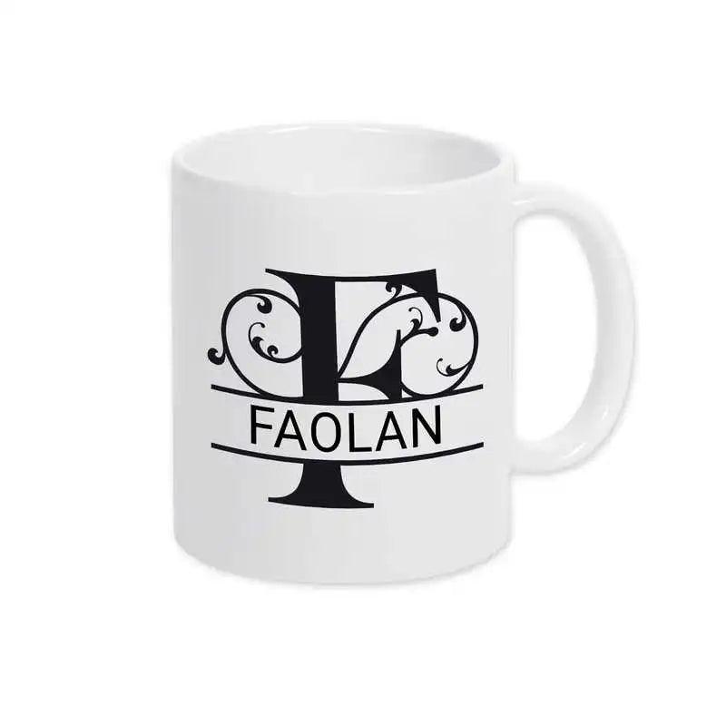 Keramik Tasse mit Namen | Motiv 1 | Faolan - Druckerino