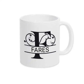 Keramik Tasse mit Namen | Motiv 1 | Fares - Druckerino