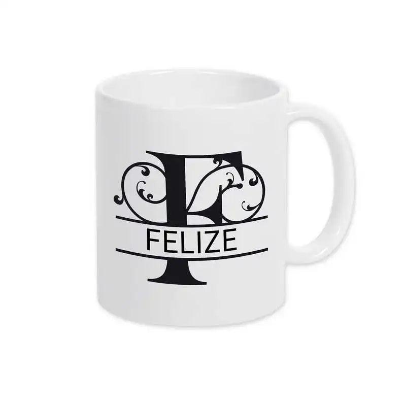 Keramik Tasse mit Namen | Motiv 1 | Felize - Druckerino