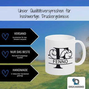 Keramik Tasse mit Namen | Motiv 1 | Fenno - Druckerino
