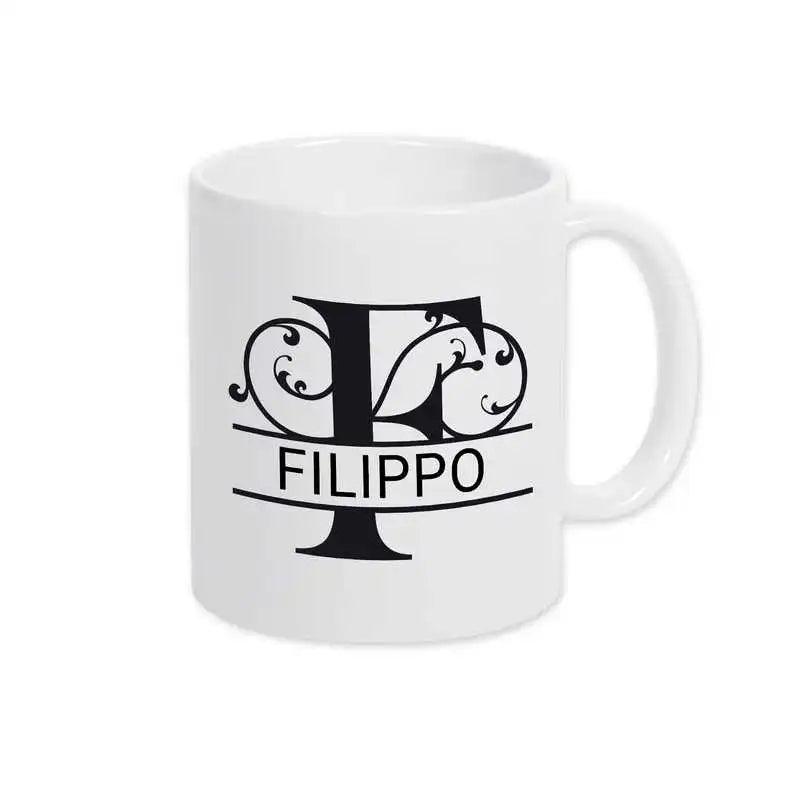 Keramik Tasse mit Namen | Motiv 1 | Filippo - Druckerino