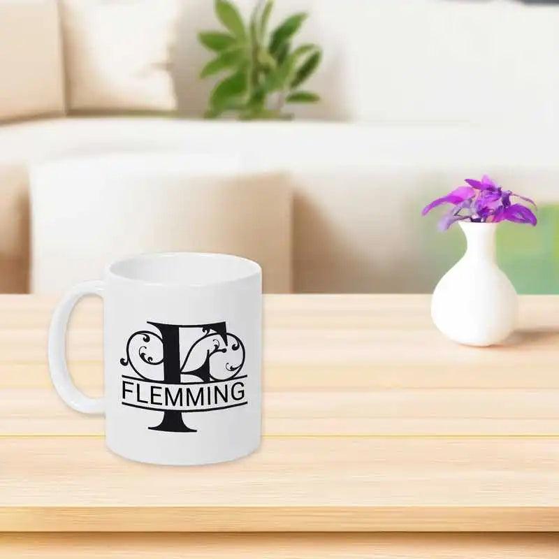 Keramik Tasse mit Namen | Motiv 1 | Flemming - Druckerino