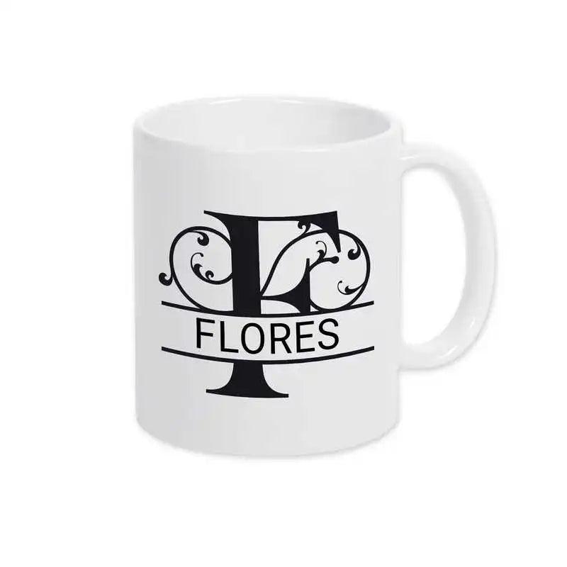 Keramik Tasse mit Namen | Motiv 1 | Flores - Druckerino
