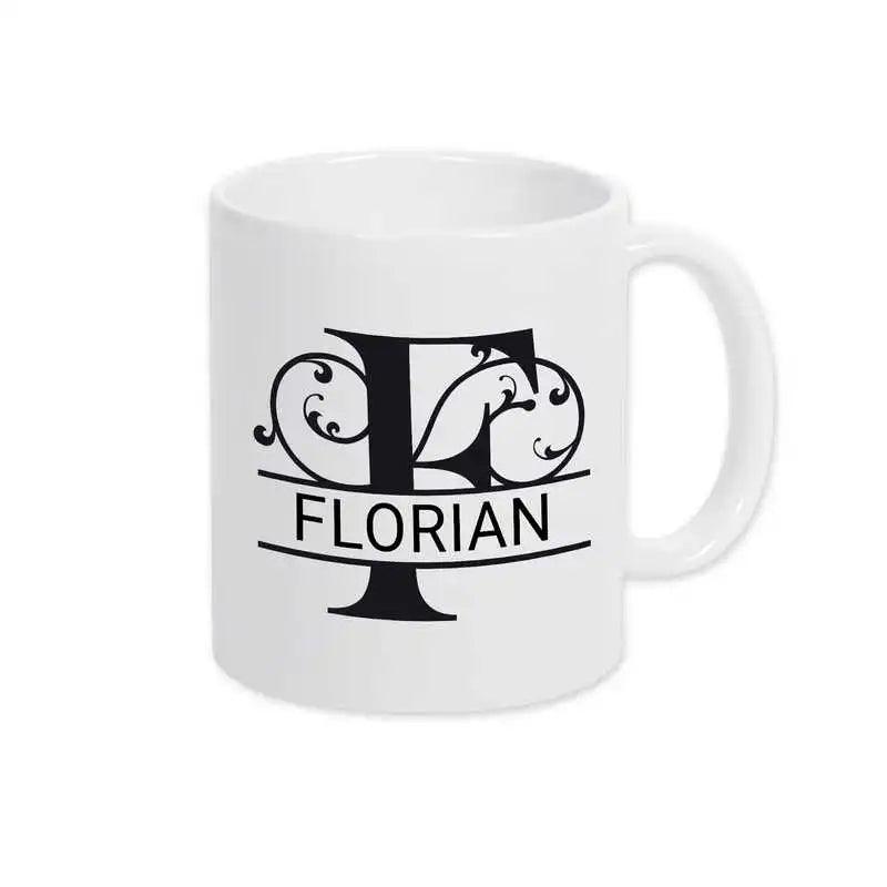 Keramik Tasse mit Namen | Motiv 1 | Florian - Druckerino