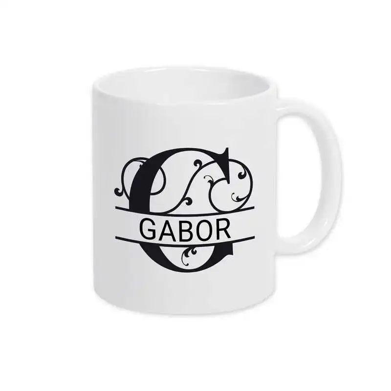 Keramik Tasse mit Namen | Motiv 1 | Gabor - Druckerino