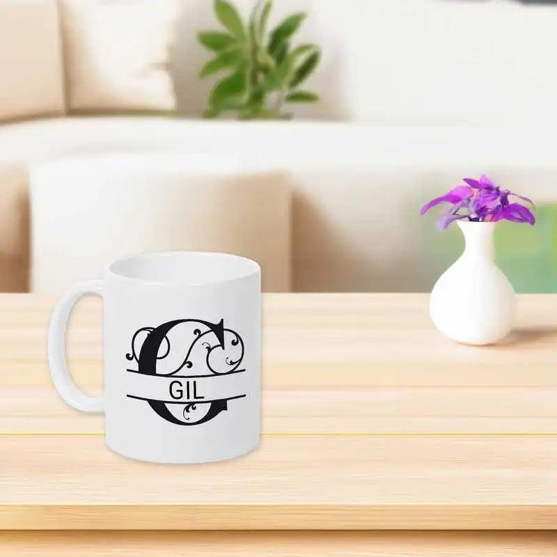 Keramik Tasse mit Namen | Motiv 1 | Gil - Druckerino
