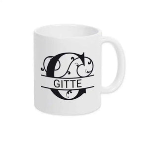 Keramik Tasse mit Namen | Motiv 1 | Gitte - Druckerino