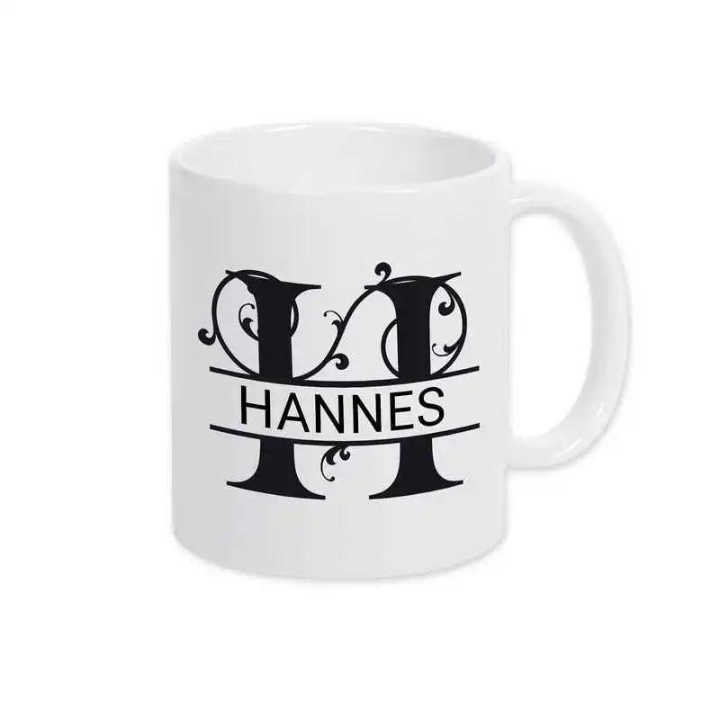 Keramik Tasse mit Namen | Motiv 1 | Hannes - Druckerino