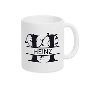 Keramik Tasse mit Namen | Motiv 1 | Heinz - Druckerino