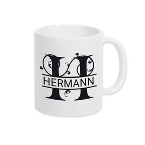 Keramik Tasse mit Namen | Motiv 1 | Hermann - Druckerino