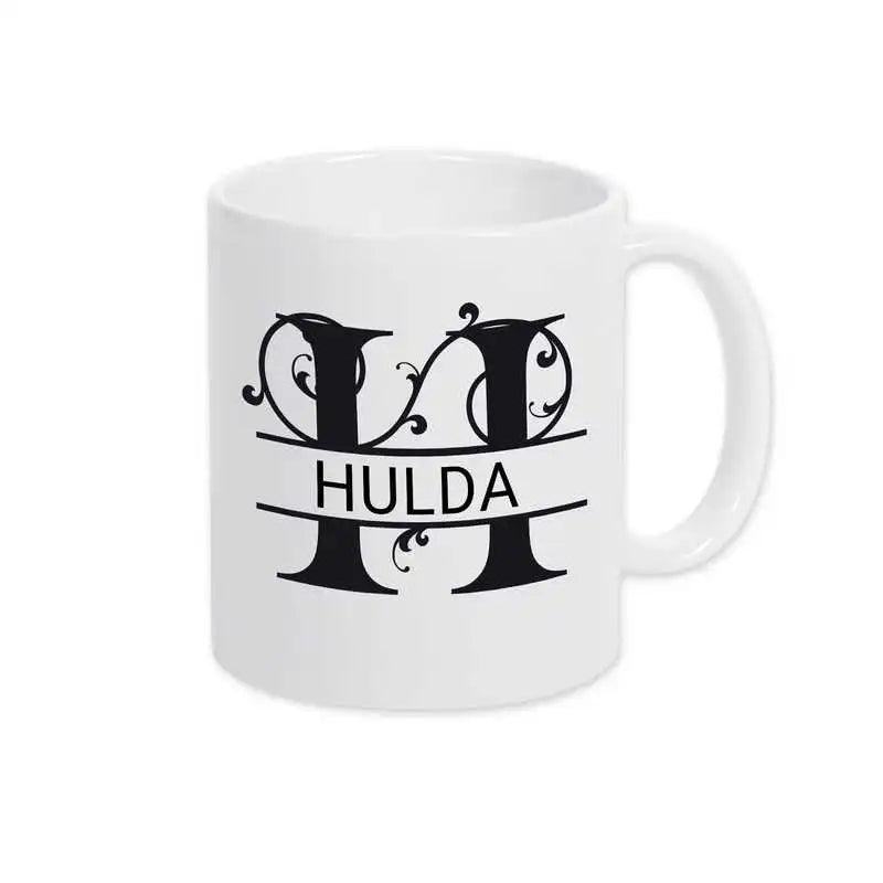 Keramik Tasse mit Namen | Motiv 1 | Hulda - Druckerino