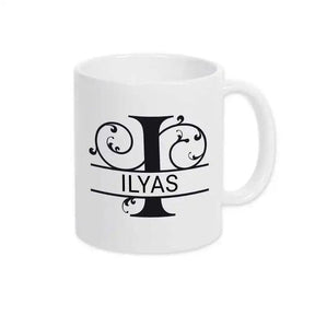 Keramik Tasse mit Namen | Motiv 1 | Ilyas - Druckerino