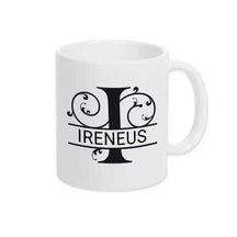 Keramik Tasse mit Namen | Motiv 1 | Ireneus - Druckerino
