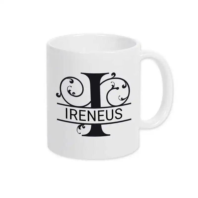 Keramik Tasse mit Namen | Motiv 1 | Ireneus - Druckerino