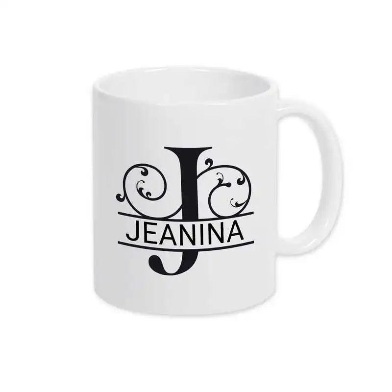 Keramik Tasse mit Namen | Motiv 1 | Jeanina - Druckerino