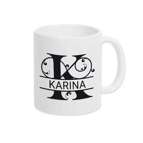 Keramik Tasse mit Namen | Motiv 1 | Karina - Druckerino
