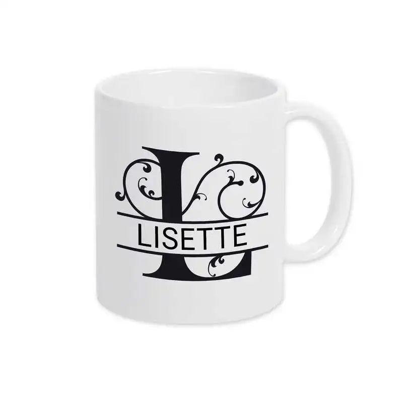 Keramik Tasse mit Namen | Motiv 1 | Lisette - Druckerino