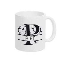 Keramik Tasse mit Namen | Motiv 1 | Piet - Druckerino