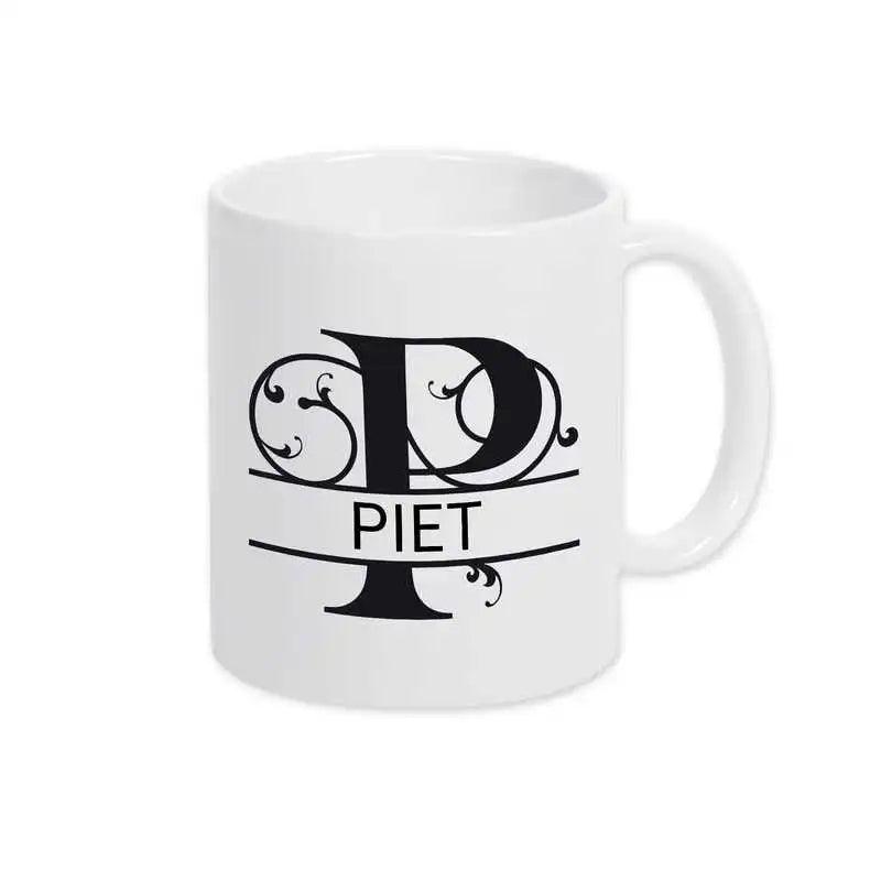 Keramik Tasse mit Namen | Motiv 1 | Piet - Druckerino