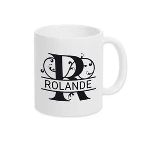 Keramik Tasse mit Namen | Motiv 1 | Rolande - Druckerino