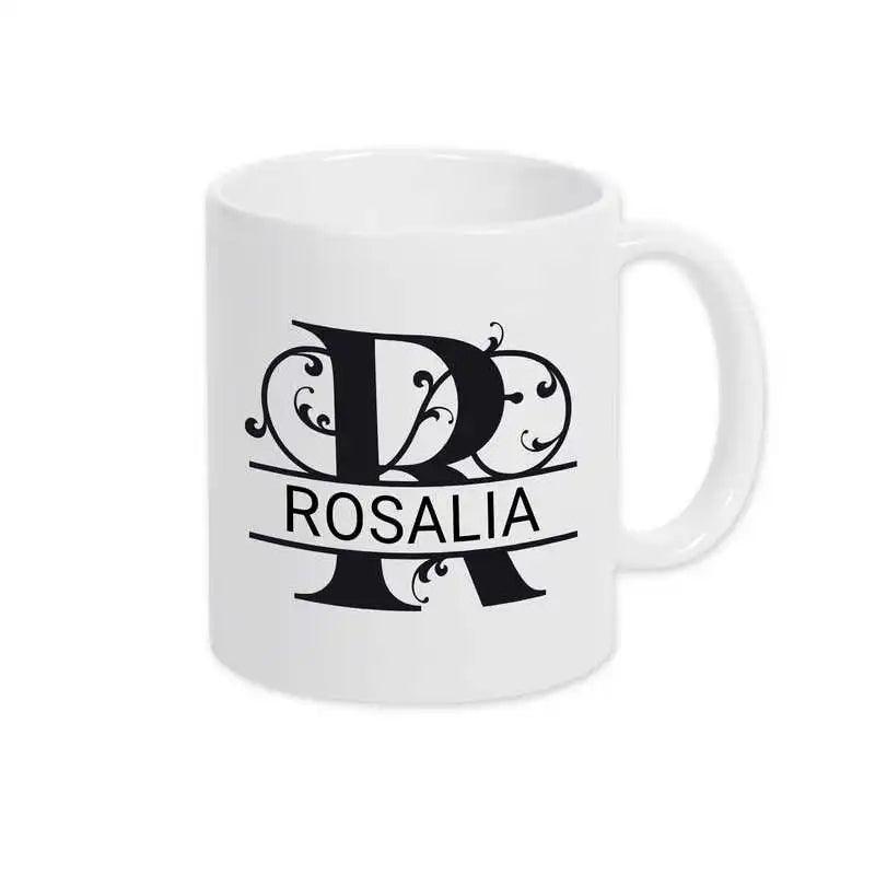Keramik Tasse mit Namen | Motiv 1 | Rosalia - Druckerino