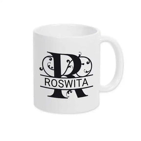Keramik Tasse mit Namen | Motiv 1 | Roswita - Druckerino