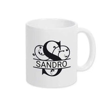 Keramik Tasse mit Namen | Motiv 1 | Sandro - Druckerino