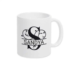 Keramik Tasse mit Namen | Motiv 1 | Sandya - Druckerino