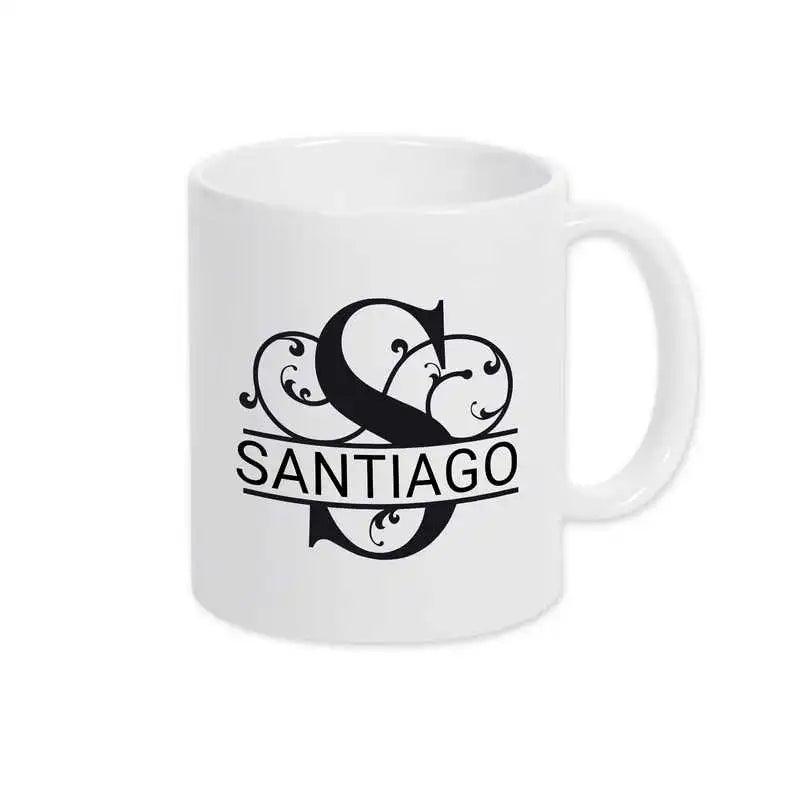 Keramik Tasse mit Namen | Motiv 1 | Santiago - Druckerino