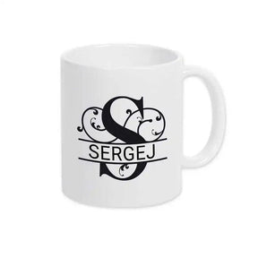 Keramik Tasse mit Namen | Motiv 1 | Sergej - Druckerino