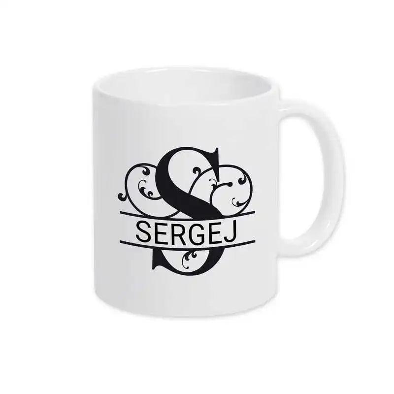 Keramik Tasse mit Namen | Motiv 1 | Sergej - Druckerino