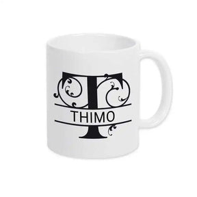Keramik Tasse mit Namen | Motiv 1 | Thimo - Druckerino