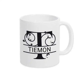 Keramik Tasse mit Namen | Motiv 1 | Tiemon - Druckerino