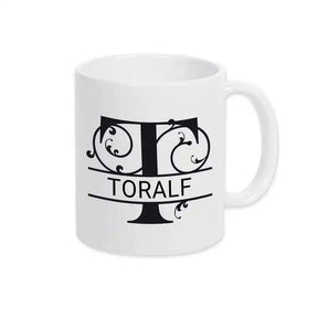 Keramik Tasse mit Namen | Motiv 1 | Toralf - Druckerino
