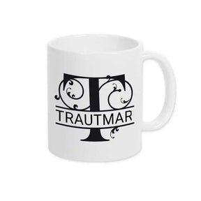 Keramik Tasse mit Namen | Motiv 1 | Trautmar - Druckerino