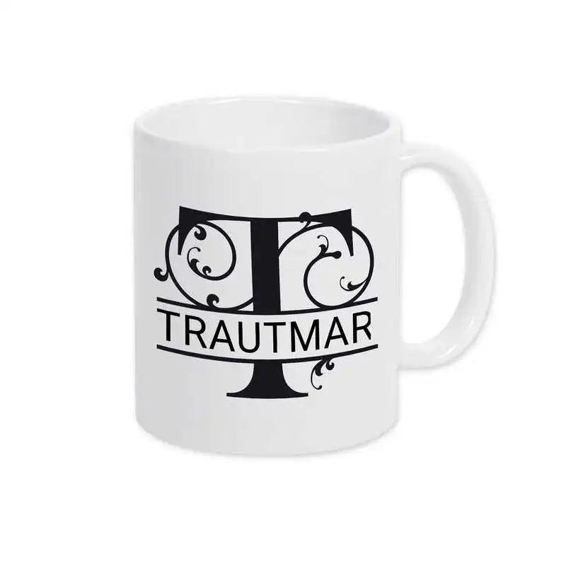 Keramik Tasse mit Namen | Motiv 1 | Trautmar - Druckerino