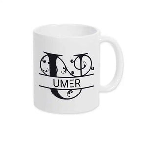 Keramik Tasse mit Namen | Motiv 1 | Umer - Druckerino