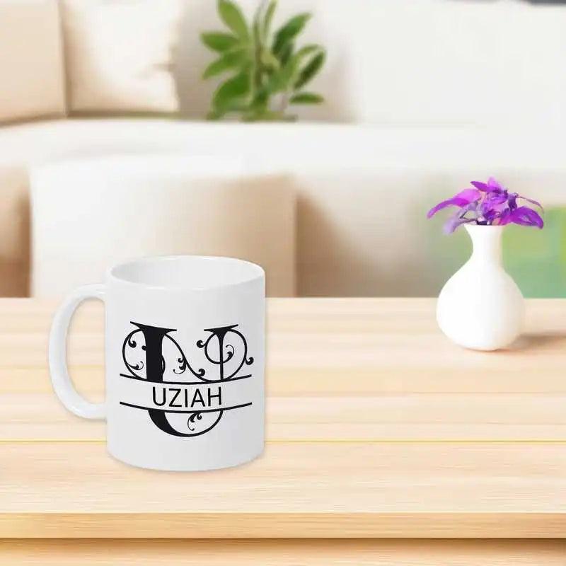 Keramik Tasse mit Namen | Motiv 1 | Uziah - Druckerino