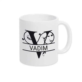 Keramik Tasse mit Namen | Motiv 1 | Vadim - Druckerino