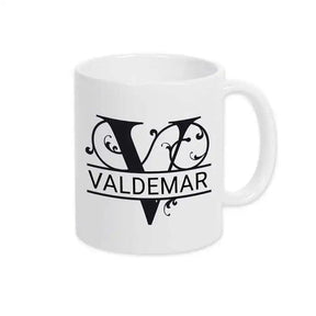 Keramik Tasse mit Namen | Motiv 1 | Valdemar - Druckerino