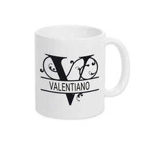 Keramik Tasse mit Namen | Motiv 1 | Valentiano - Druckerino