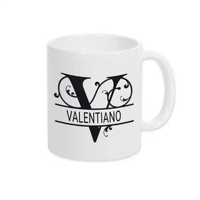 Keramik Tasse mit Namen | Motiv 1 | Valentiano - Druckerino
